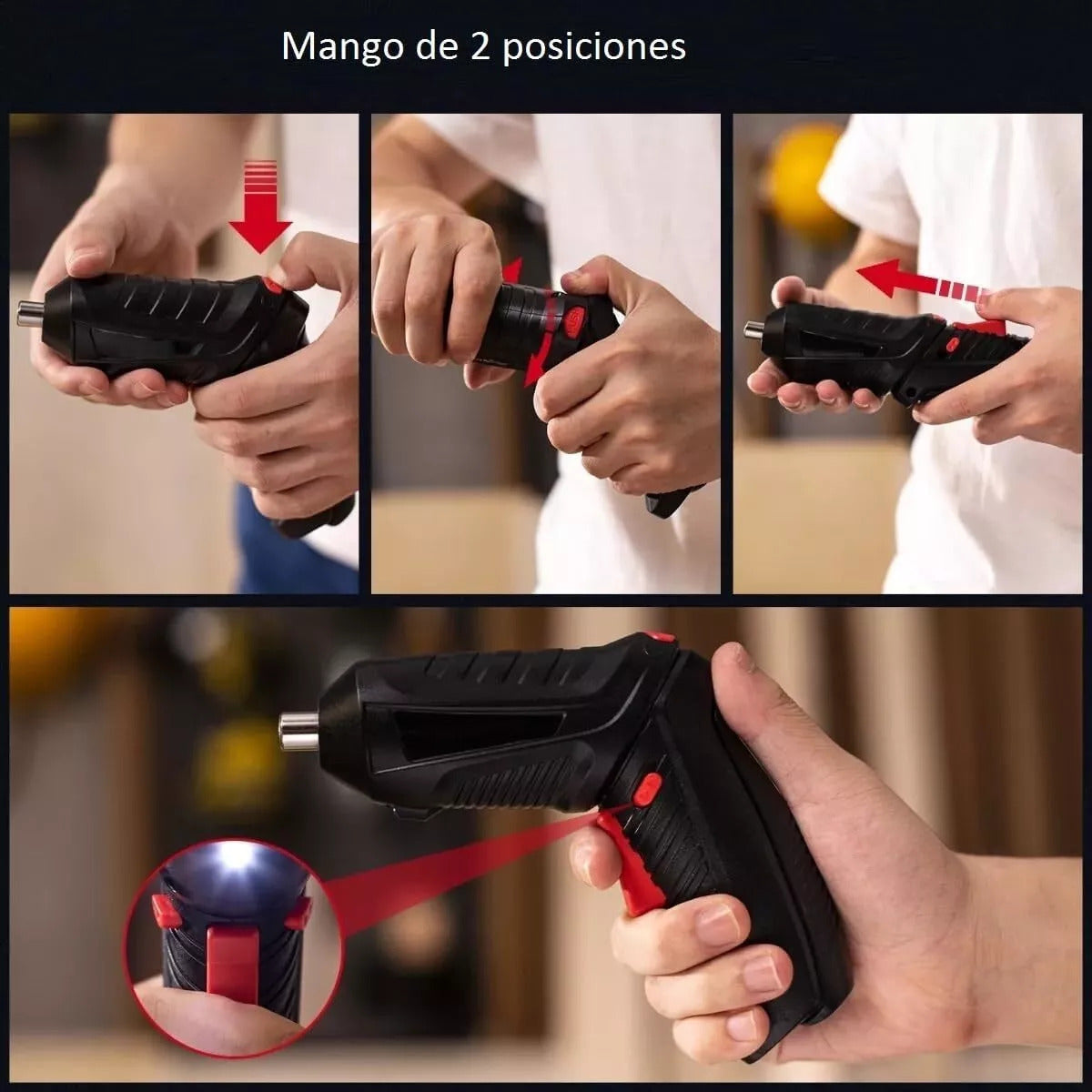 Taladro Destornillador Inalambrico Kit